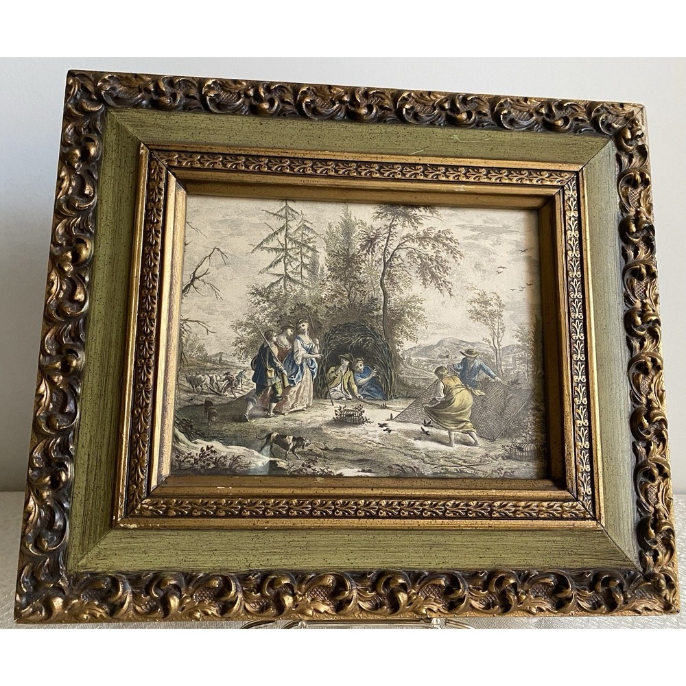 Francesco Bartolozzi 1725-1815 Ottobre October Engraved Italian Art Ornate Frame